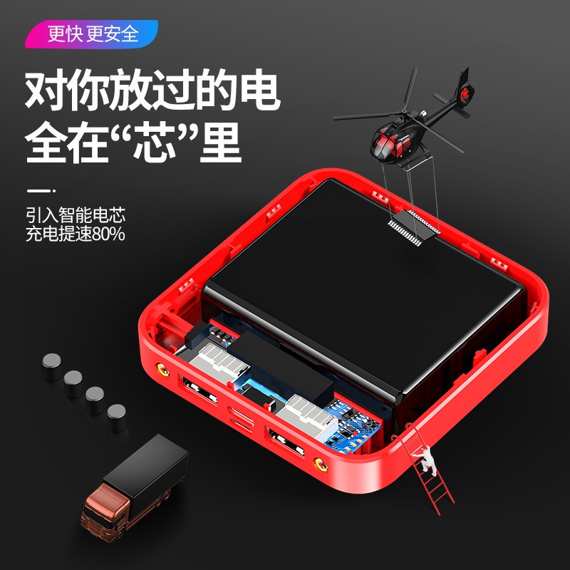 Isky 10000mAh Mini Power Bank Fast Charging Mirror Screen-Smart-Living