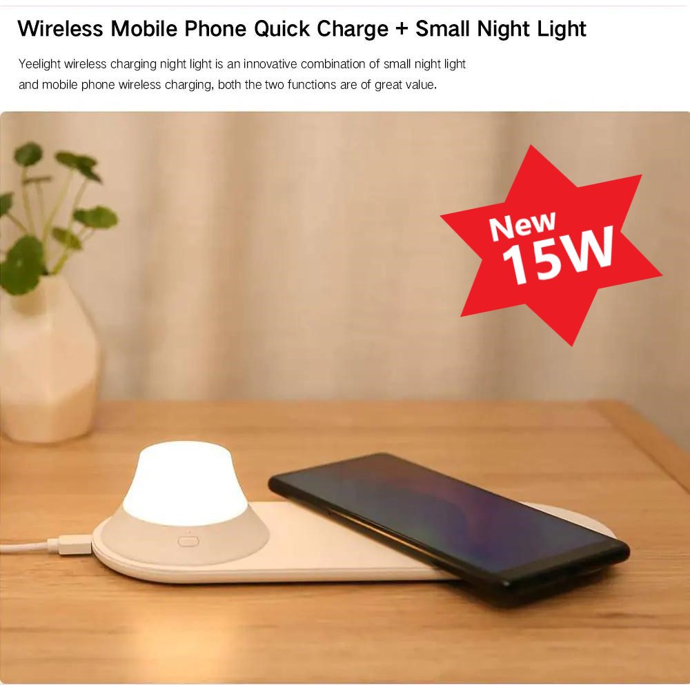 Yeelight 15W Wireless Charger with LED Night Light -2nd* -YeeL-Smart-Living