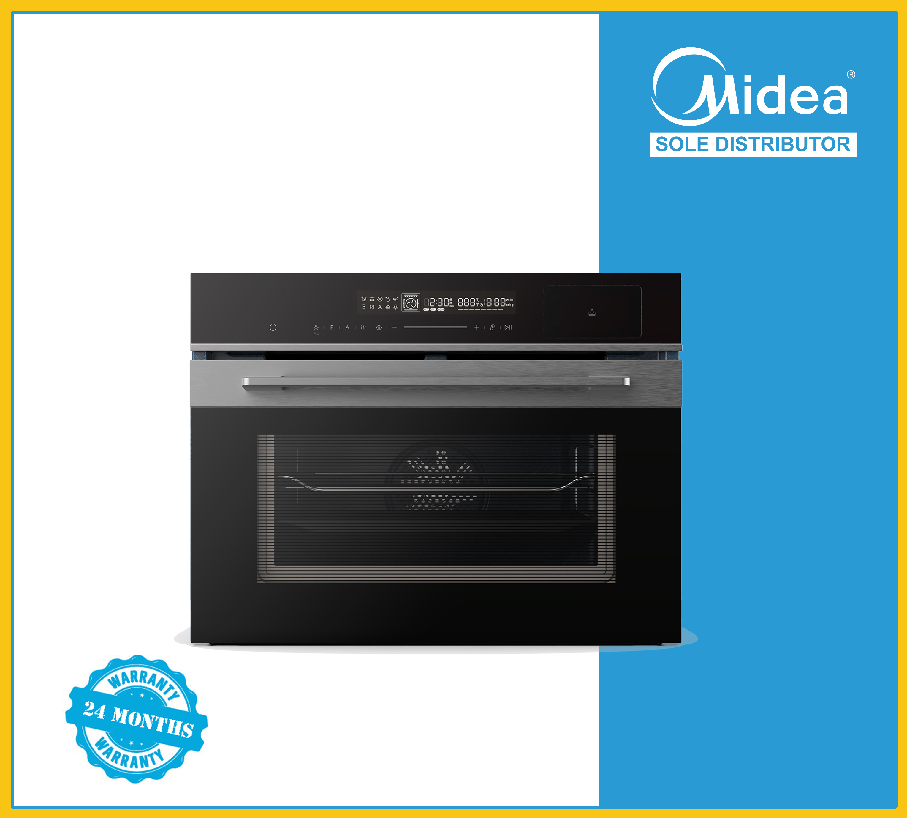 MIDEA BUILT-IN STEAM/CONVENTIONAL OVEN (MBI-N50E4-SG)-Smart-Living
