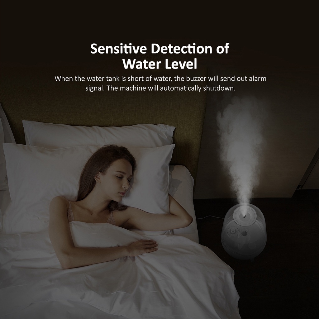 Deerma F325/F329 Ultrasonic Cool Mist Humidifier 5L Silent Aromatherapy Diffuser Transparent Water Tank-Smart-Living