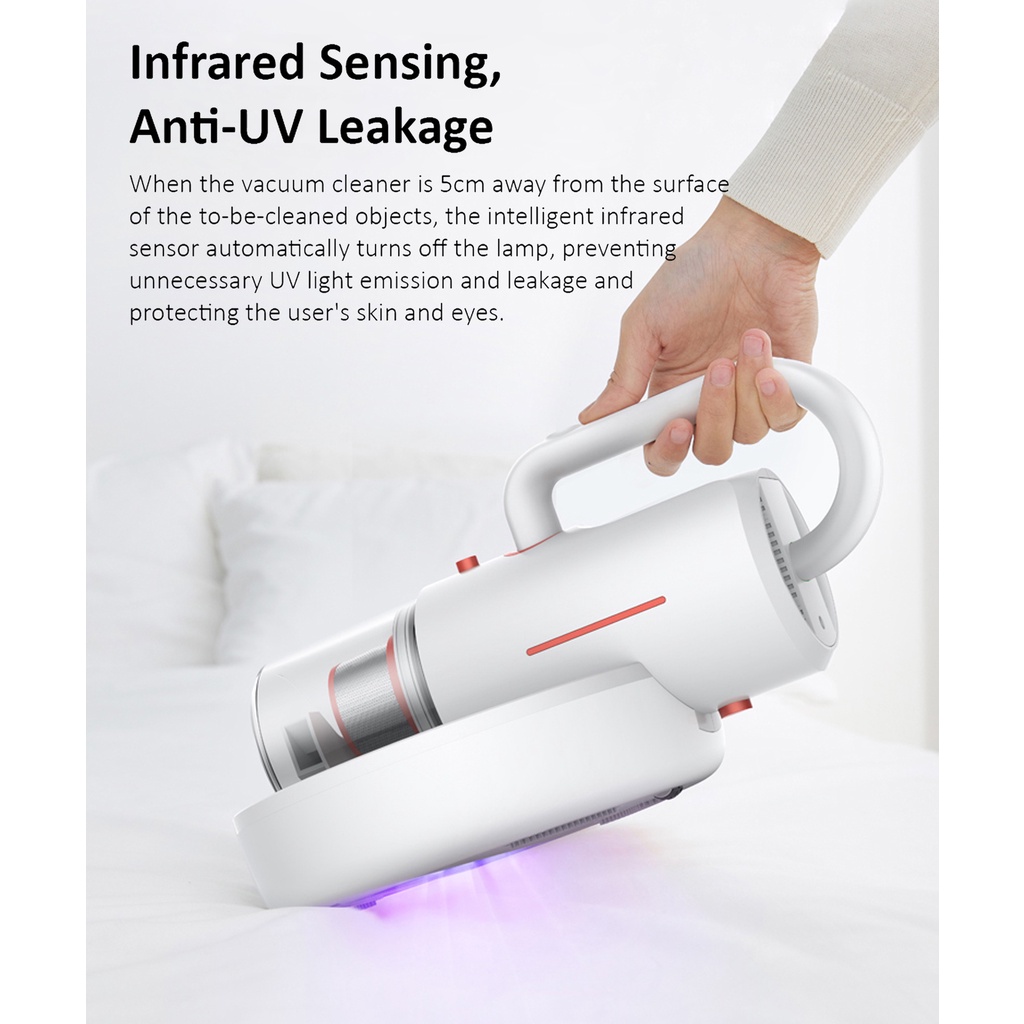 Deerma CM1900 2 in 1 Cordless Anti-Dust Mite Vacuum Cleaner UV Handheld Mite Remover-Smart-Living