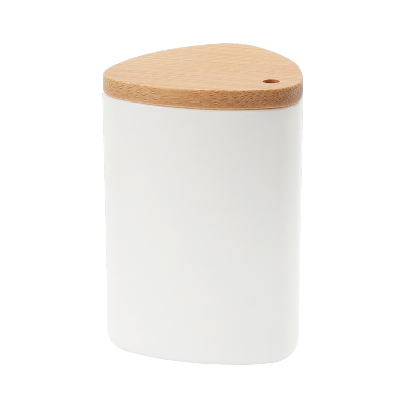 Smart-living Simple home household kitchen wooden lid toothpick jar holder -A0308 -NC-Smart-Living
