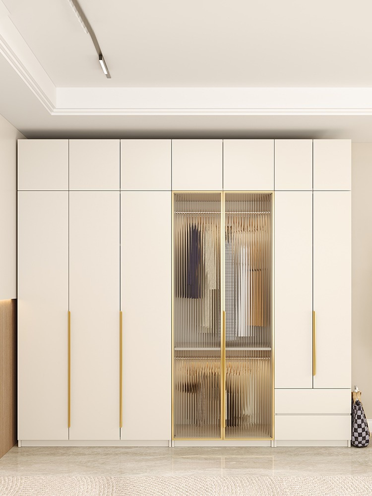 Nordic solid wood wardrobe bedroom household modern simple single door to top net red wardrobe small apartment four-six door wardrobe.-Smart-Living