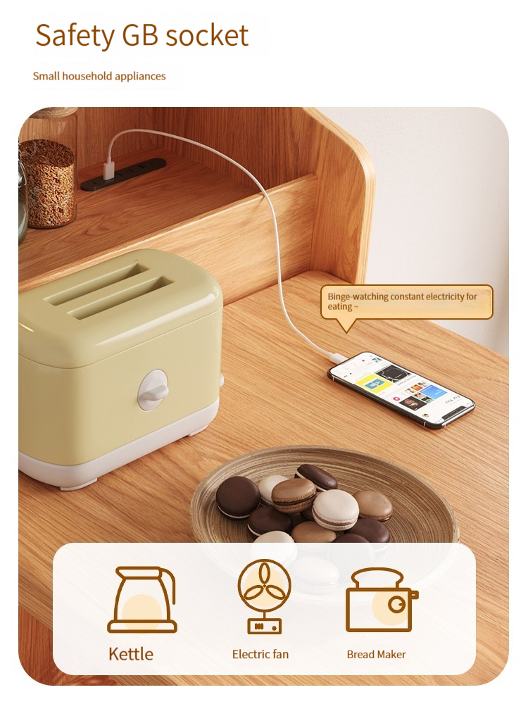 [Pre-order]  Solid wood folding dining table, household small unit telescopic dining table, invisible storage, sideboard cabinet, modern simple and deformed table-Smart-Living