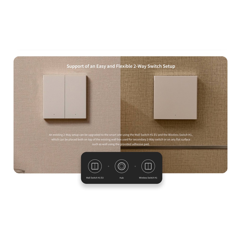 Aqara Wireless Switch H1 (Double Rocker) -2nd* -AQA-Smart-Living