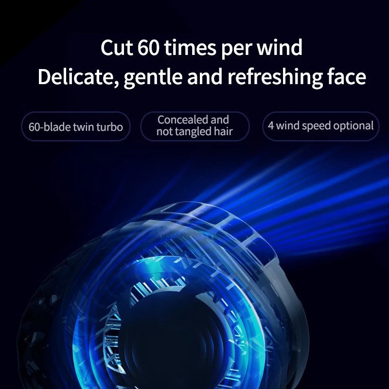 Deerma GB100 Mini Bladeless Neck Fan USB Rechargeable Portable Fan Air Cooler-Smart-Living
