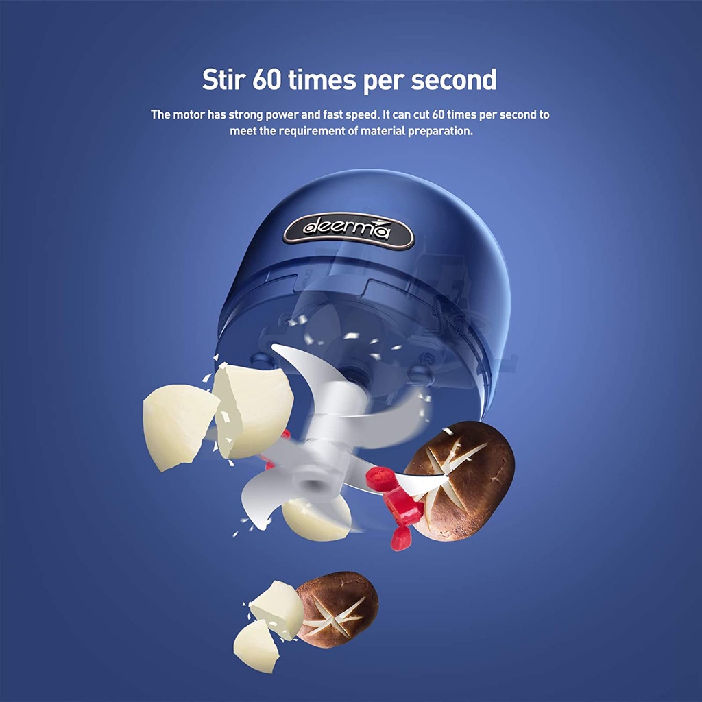 Deerma JS100/JS200 Electric Garlic Grinder Food Processer Cordless Food Chopper-Smart-Living