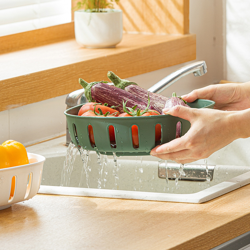 Smart-living household kitchen living room food wash draining table storage basket -A0526 -NC-Smart-Living