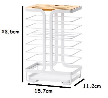 Smart-living multi-purpose kitchen knife rack knife holder knife block with wooden knife slot tray -A0380 -NC-Smart-Living