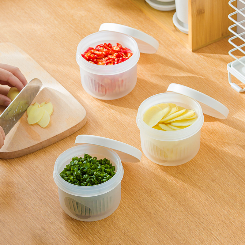 Smart-Living household refrigerator seasoning food transparent sealed bowl/storage box with strainer -A0428-S -5th** -NC-Smart-Living