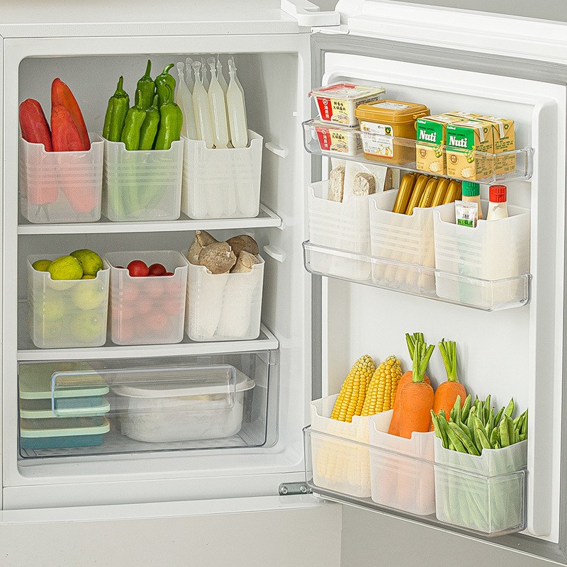Smart-living kitchen refrigerator side door frosted food lidless sorting organizing storage box -A0520-GA -NC-Smart-Living
