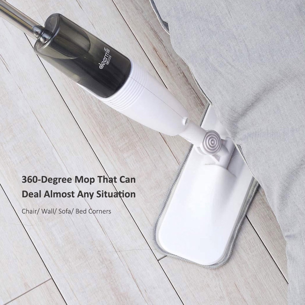 Deerma TB500 Water Spray Mop Carbon Fiber Dust Collector 360° Rotating 350ml Tank Waxing Mop-Smart-Living