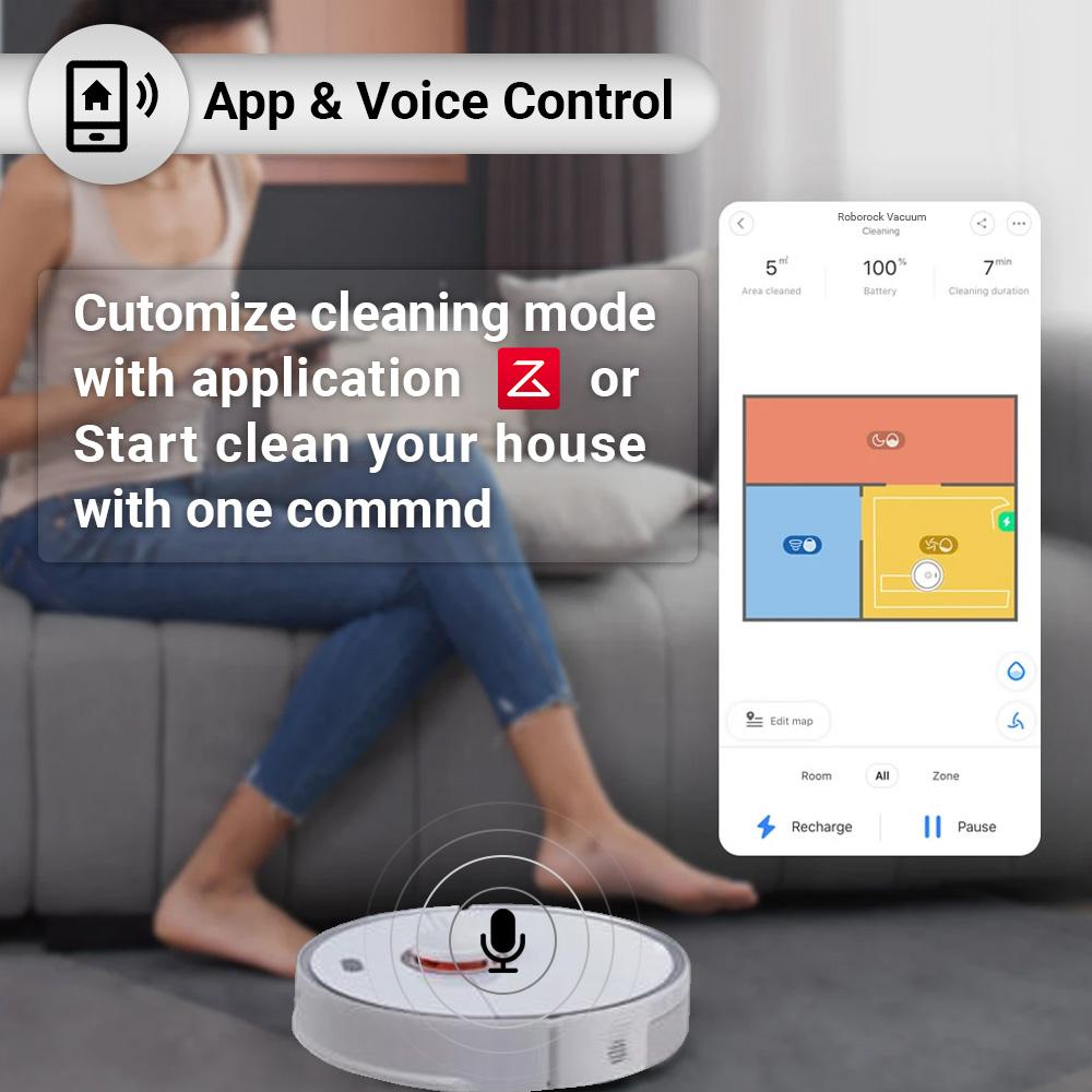 [GLOBAL VERSION] Roborock Robot Vacuum Cleaner S6 Pure/ S7 - App control Robotic Vacuum and Mop Cleaner High Battery Capacity-Smart-Living