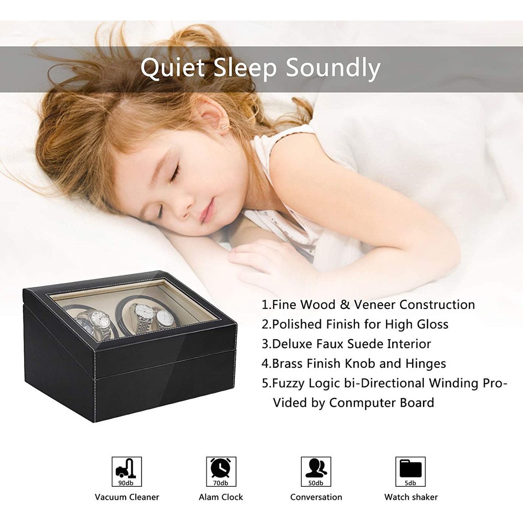 Luxury Automatic Rotation Watch Winder Box 4+6 AC Power High Transparency [14 Days Delivery]-Smart-Living