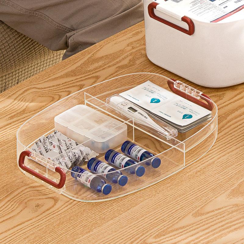 Nachuan home plastic portable portable medicine box multi-purpose double compartment first aid supplies storage medical medicine box-Smart-Living