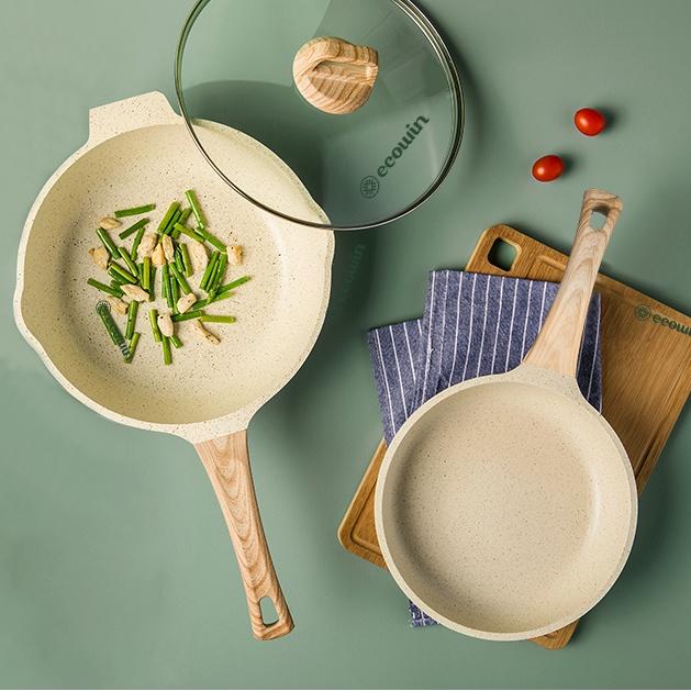 4pcs Cookware Set - Nonstick Pan Set Deep Frypan Wok + Saucepan + Frying Pan + Soup pot-Smart-Living