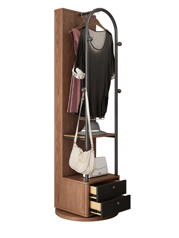 [Pre-order] Nordic rotating dressing mirror cabinet Modern minimalist household full body mirror Floor mounted mirror Clothes rack storage cabinet Fitting mirror-Smart-Living