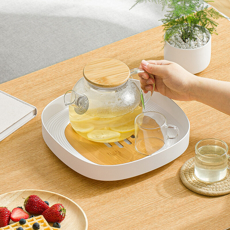 Smart-living household home kitchen kitchenware dinnerware tableware drainable tea water cup storage tray -A0525 -NC-Smart-Living