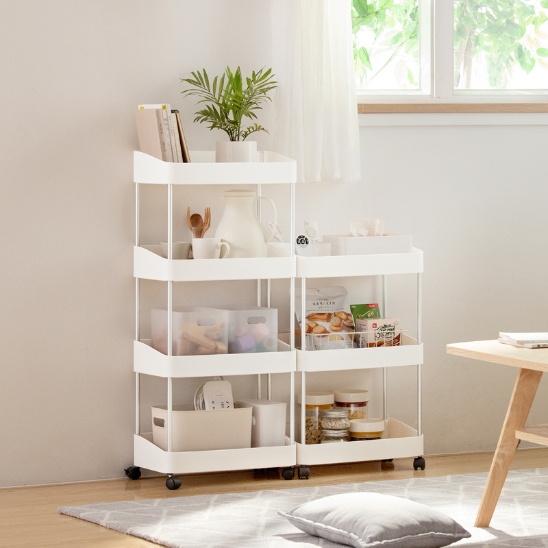 Smart-living 3/4 tier mobile movable home storage shelf rack trolley cart-A0372 -NC-Smart-Living