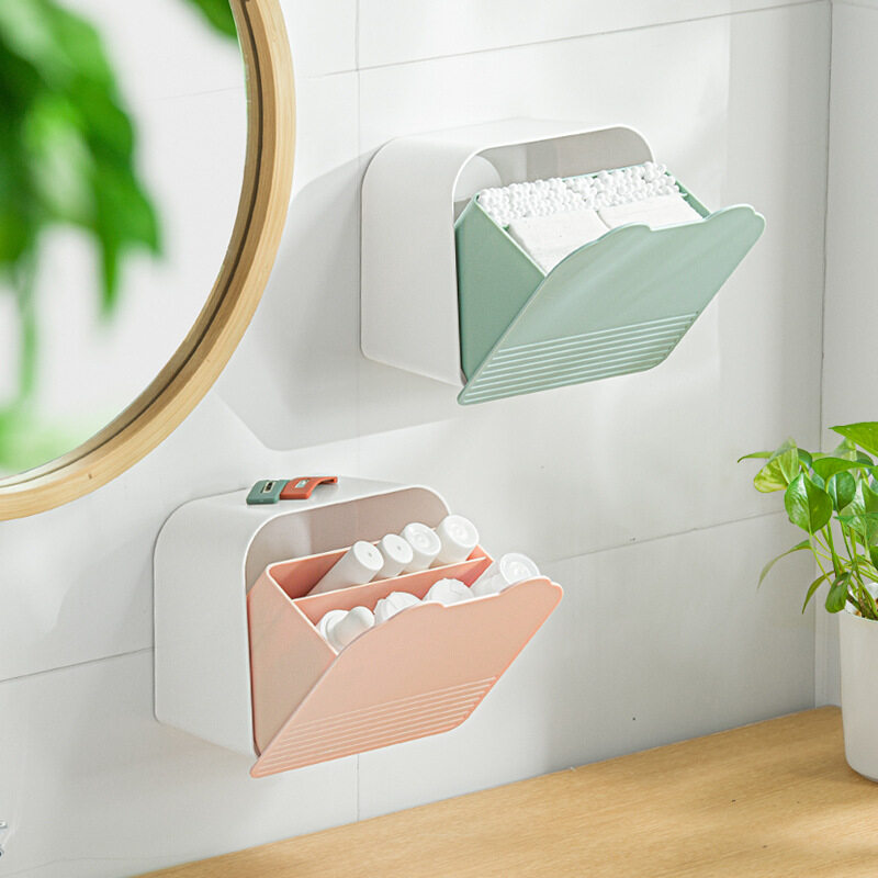 Smart-living Wall-Mounted Home/Bathroom Napkin/Tissue/Q-Tip Flip cover Storage Box -A0452 -NC-Smart-Living