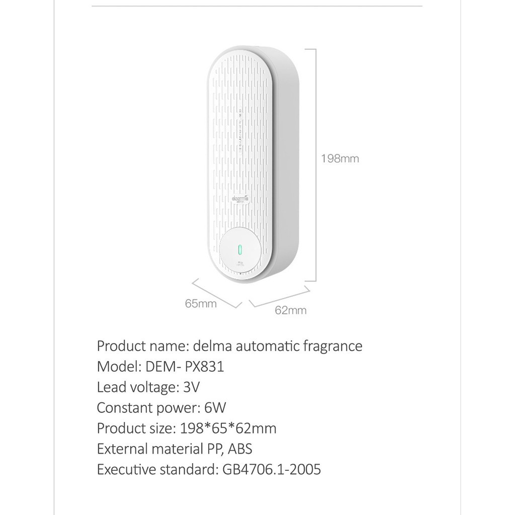 Deerma PX830/PX831 Sliding Type Automatic Aroma Diffuser Wall-mounted Portable Perfume Sprayer With 1/3 Refills-Smart-Living