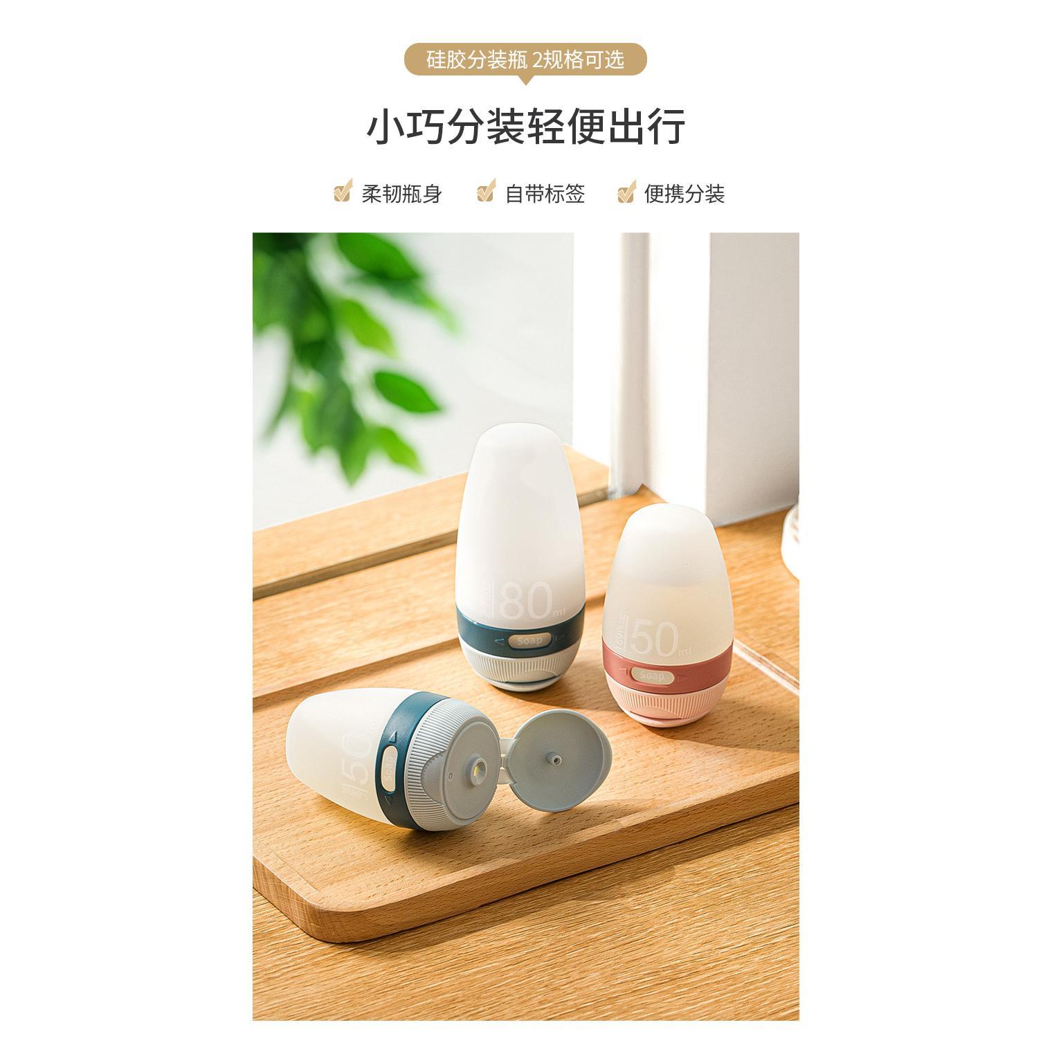 Nachum squeeze type silicone dispensing bottles wholesale 50ml80ml home travel portable lotion storage bottles-Smart-Living