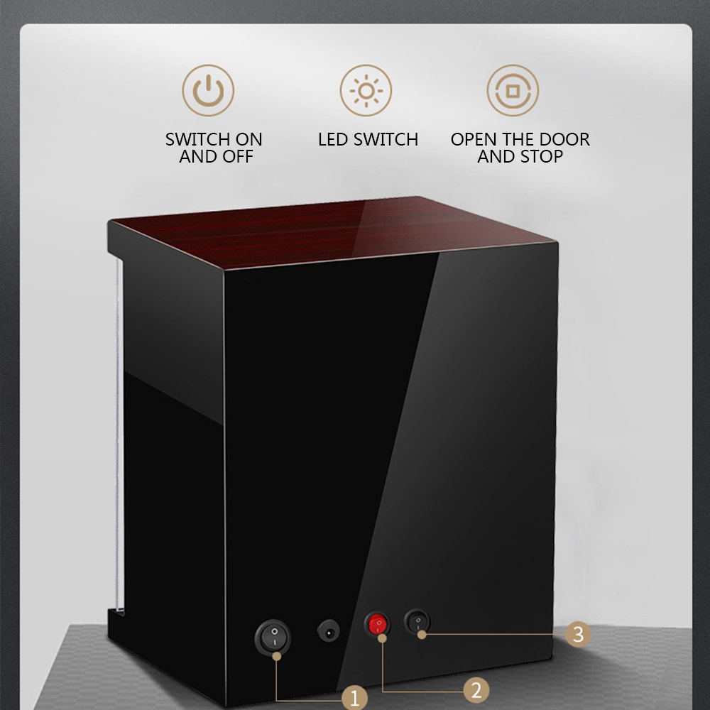 Luxury 2+0 4+0 6+0 Automatic Luxury Watch Winders Rotator with AC Power LED Storage Box-Smart-Living