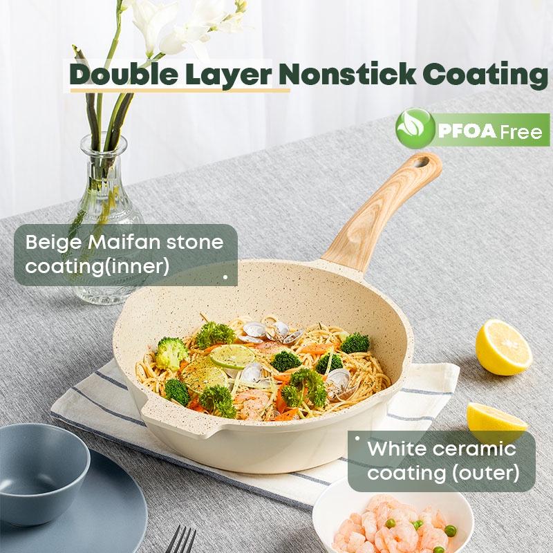 4pcs Cookware Set - Nonstick Pan Set Deep Frypan Wok + Saucepan + Frying Pan + Soup pot-Smart-Living