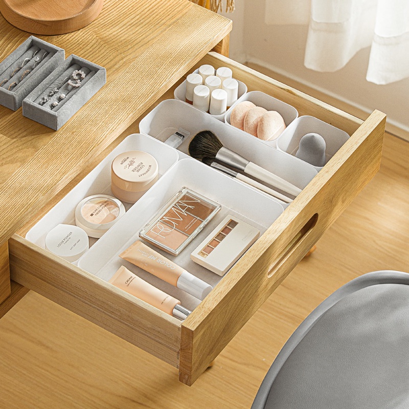 Smart-living Household transparent/frosted drawer cosmetic desk Storage Organizer/Box -A0203 -NC-Smart-Living