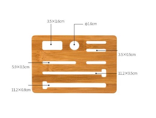 Smart-living multi-purpose kitchen knife rack knife holder knife block with wooden knife slot tray -A0380 -NC-Smart-Living