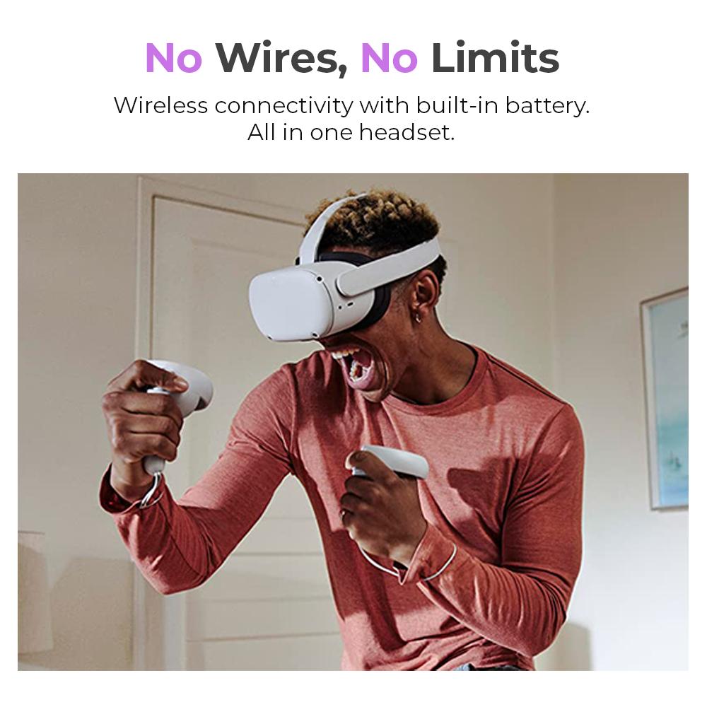 Meta Quest 2 / Oculus Quest 2 VR Advanced All In One Virtual Reality Headset Complete Set (128GB/ 256GB)-Smart-Living