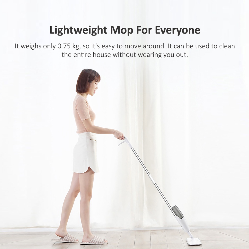 Deerma TB500 Water Spray Mop Carbon Fiber Dust Collector 360° Rotating 350ml Tank Waxing Mop-Smart-Living