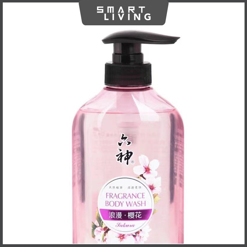 Liushen Romantic Cherry Blossom Body Shower Gel 680ml六神浪漫樱花香氛沐浴乳680ml-Smart-Living