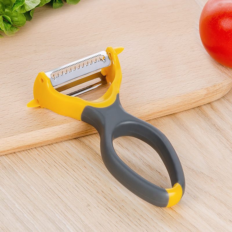 Smart-living Kitchen multi-purpose stainless steel rotatable double-headed food peeler/slicer with scoop -A0262 -NC-Smart-Living