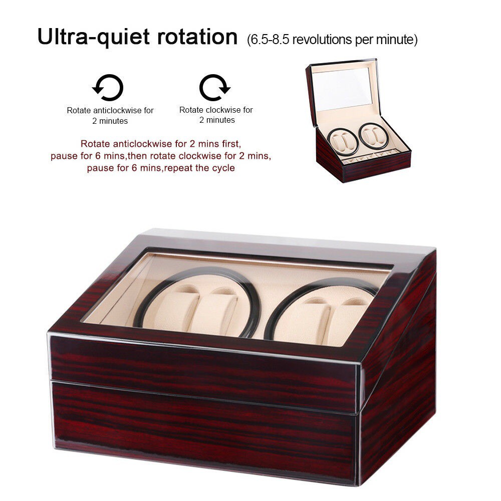 Luxury Automatic Rotation Watch Winder Box 4+6 AC Power High Transparency [14 Days Delivery]-Smart-Living