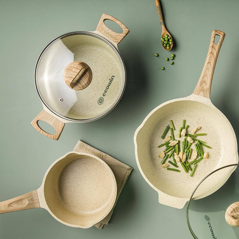 4pcs Cookware Set - Nonstick Pan Set Deep Frypan Wok + Saucepan + Frying Pan + Soup pot-Smart-Living