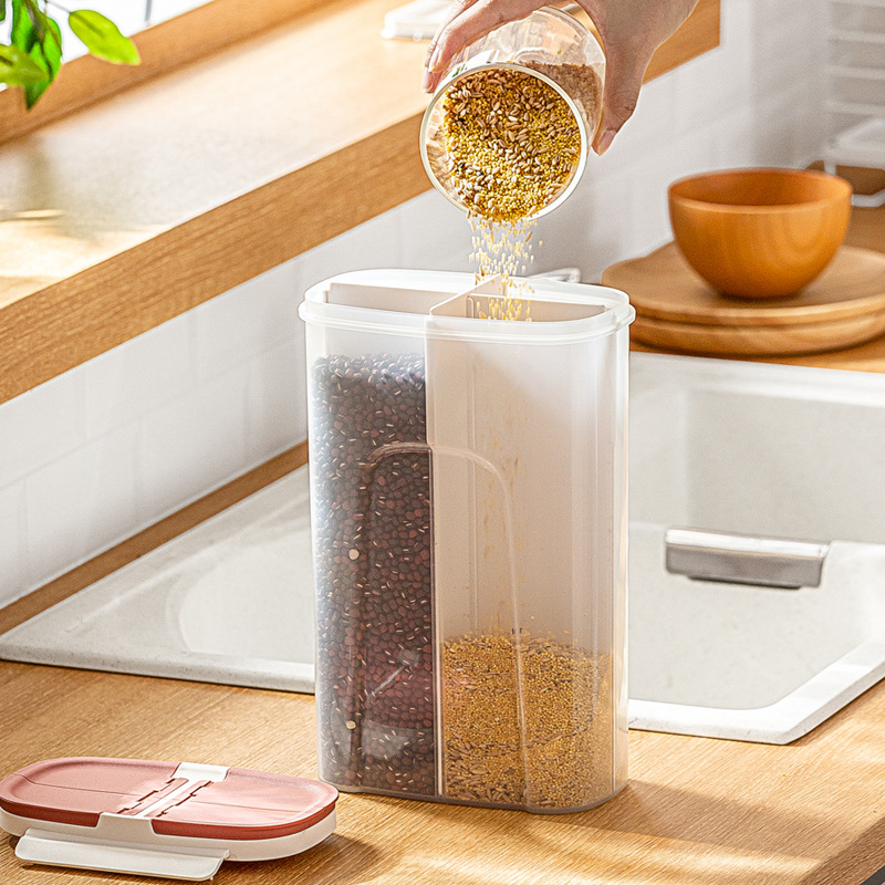 Smart-living 4 compartment dry food goods snacks preservation kitchen storage box/tupperware -A0420 -5th** -NC-Smart-Living