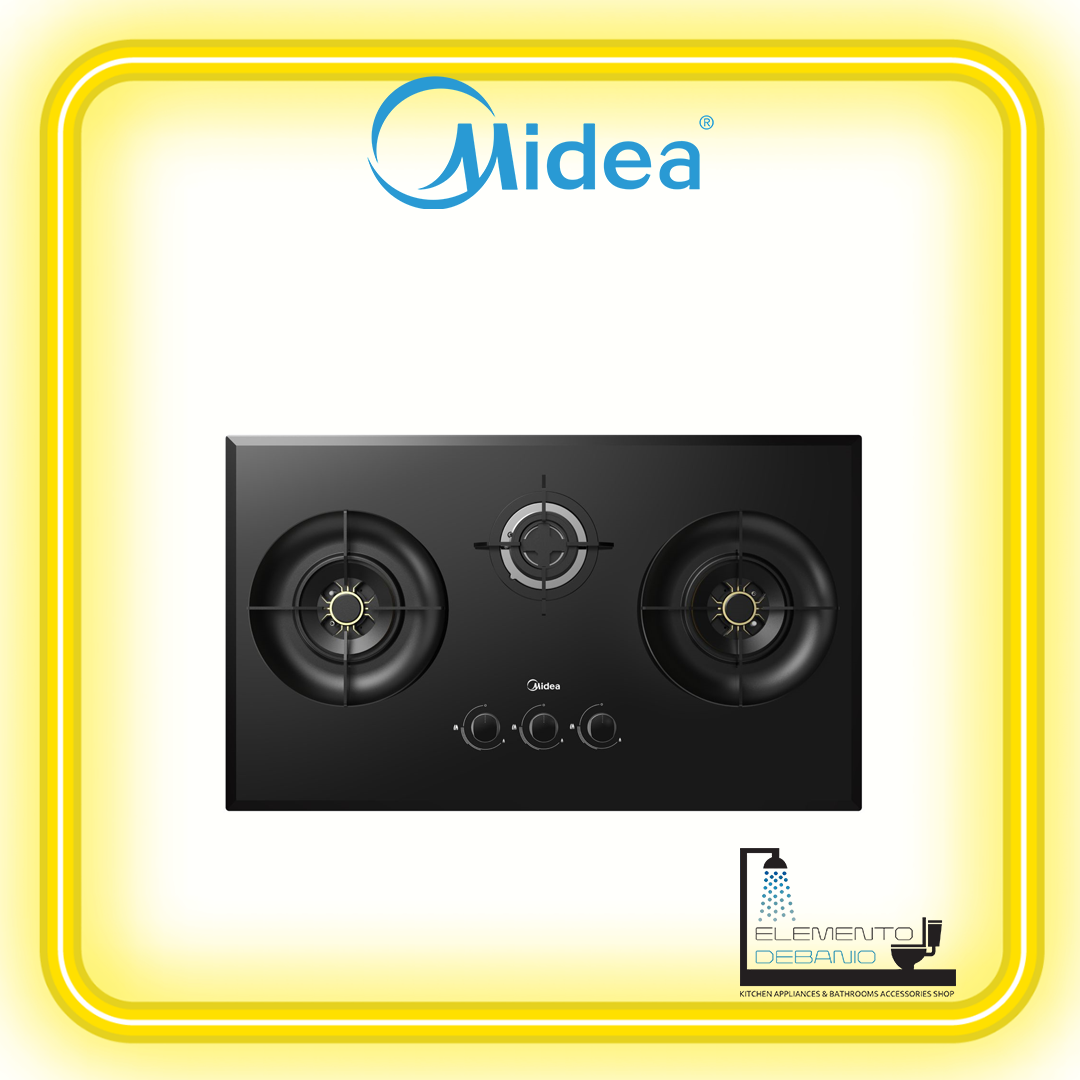 Midea 88CM Glass Gas Hob (3 Burners) MBI-SN30LPG-SG(GL)/MBI-SN30TG-SG(GL)-Smart-Living