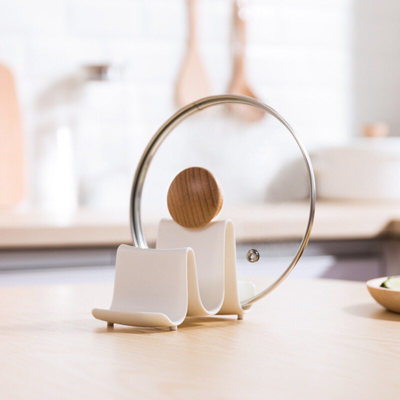 Smart-Living Creative Simple Wave Pot Cover Wholesale Kitchen Chopsticks Knife Cutting Board Storage Rack -A0172 -5th** -NC-Smart-Living