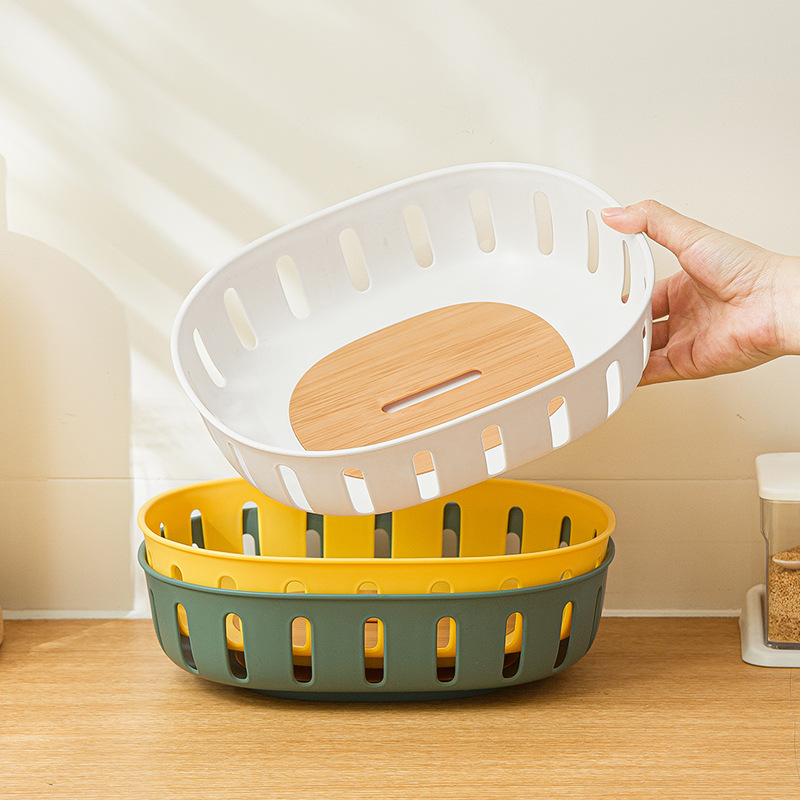 Smart-living household kitchen living room food wash draining table storage basket -A0526 -NC-Smart-Living