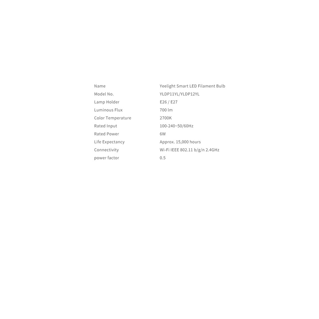 Yeelight E27 Filament Bulb LED Smart Dimmable Work with Google assistance, Apple HomeKit, Siri Shortcut, Alexa -2nd* -YeeL-Smart-Living