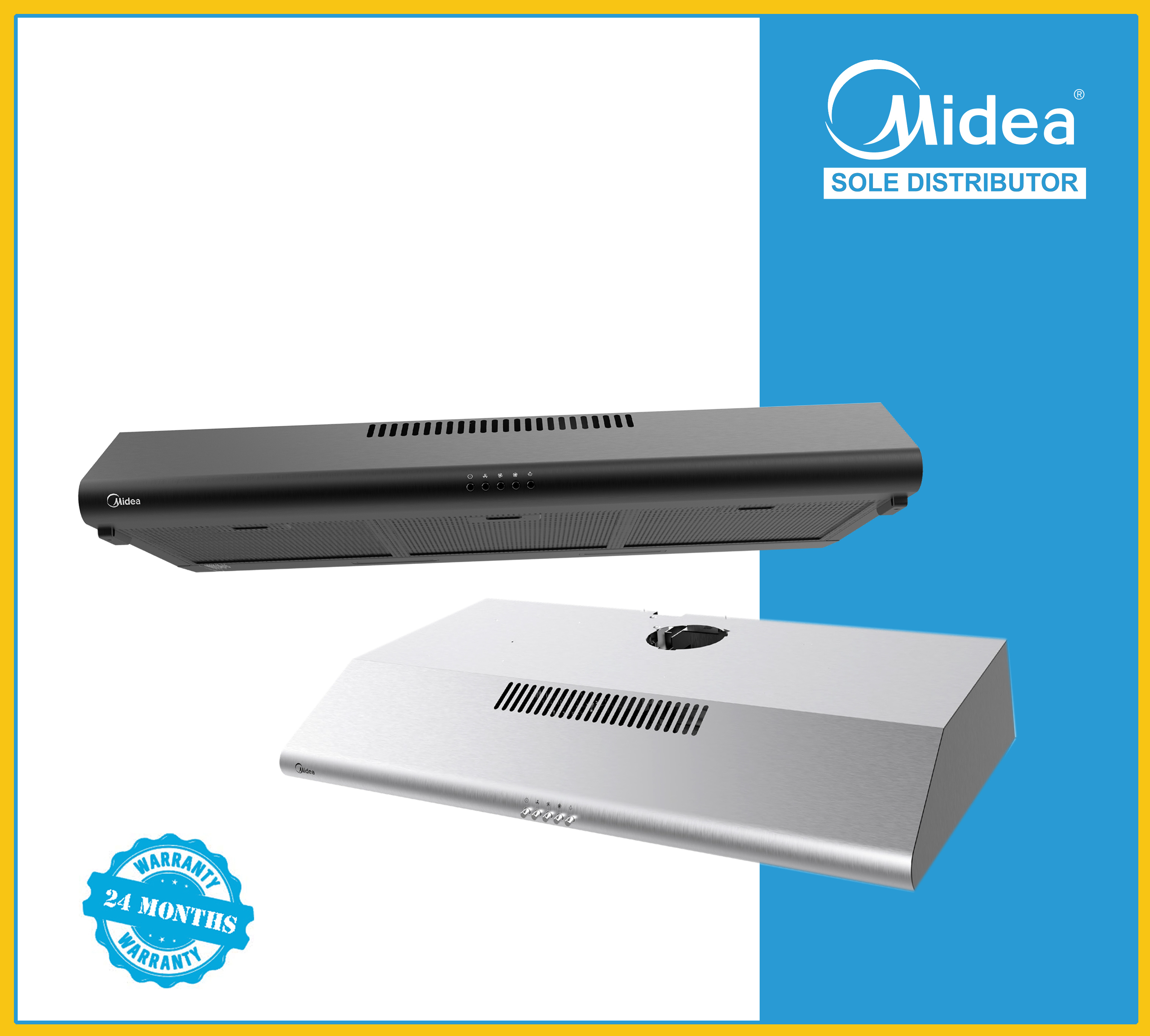 MIDEA 90CM SLIMLINE HOOD (MBI-90F140)-Smart-Living