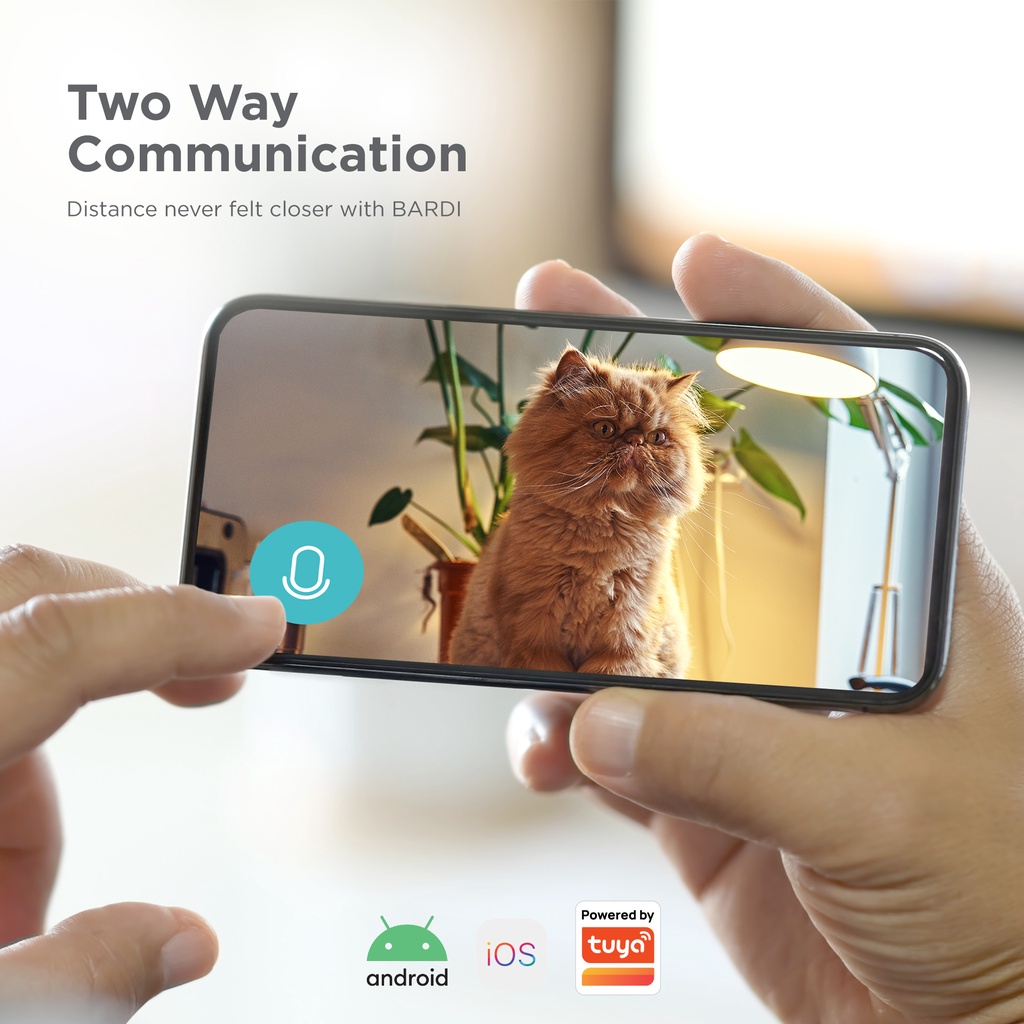 BARDI Smart IP CAMERA CCTV 360 INDOOR PTZ PAN TILT ZOOM Wifi HOME -BARD -3rd*-Smart-Living