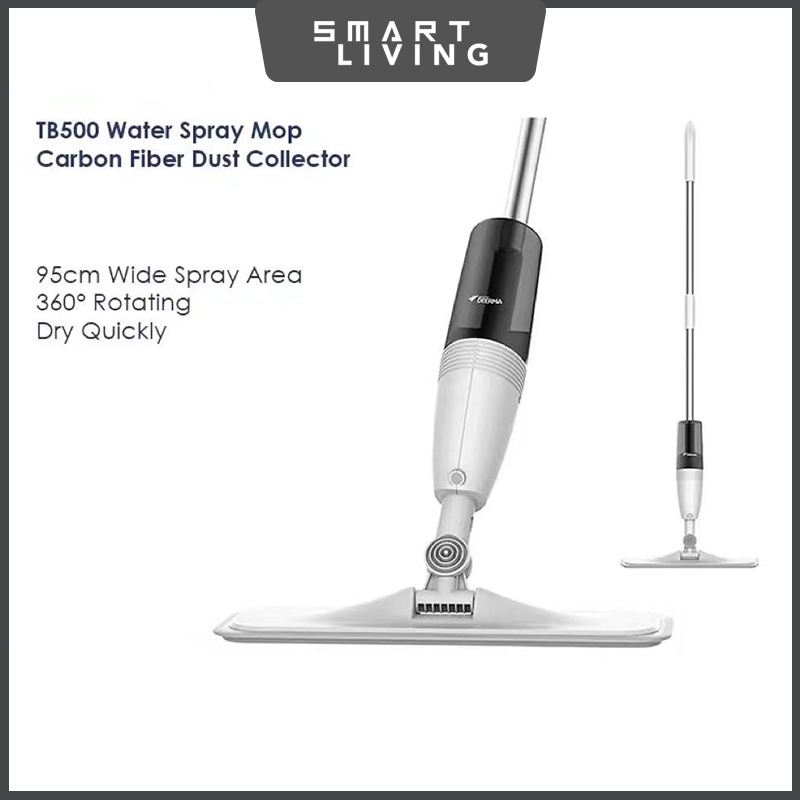 Deerma TB500 Water Spray Mop Carbon Fiber Dust Collector 360° Rotating 350ml Tank Waxing Mop-Smart-Living