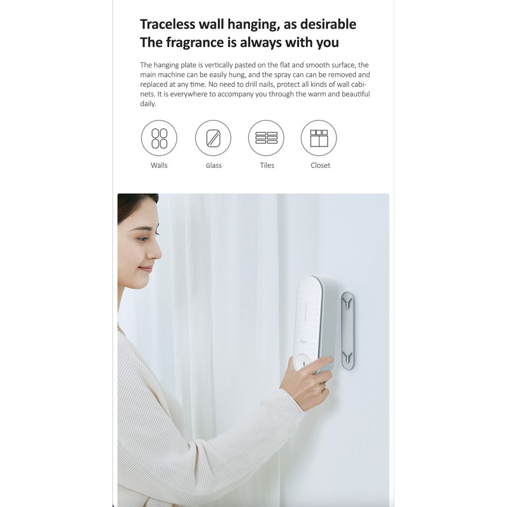 Deerma PX830/PX831 Sliding Type Automatic Aroma Diffuser Wall-mounted Portable Perfume Sprayer With 1/3 Refills-Smart-Living