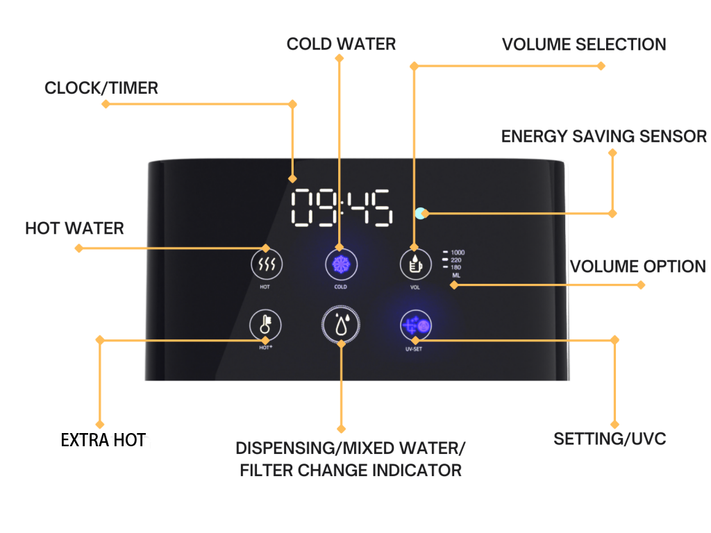 RASLOK Water Purifier with UV Sterilisation | Water Dispenser with Filters HCM-T1-Smart-Living
