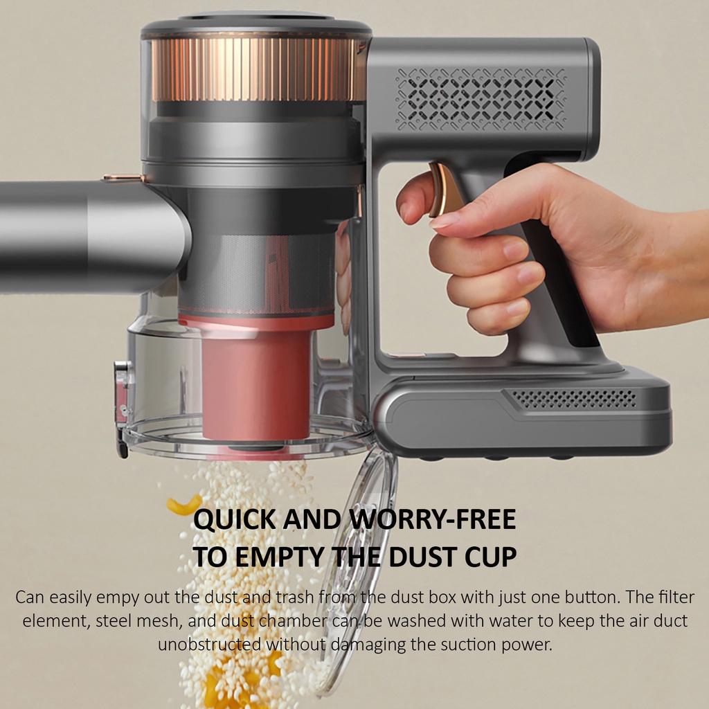 Deerma VC80 Cordless Stick Handheld Vacuum Cleaner 25Kpa Powerful Suction Smart Screen Display 55mLongBatteryLife-Smart-Living