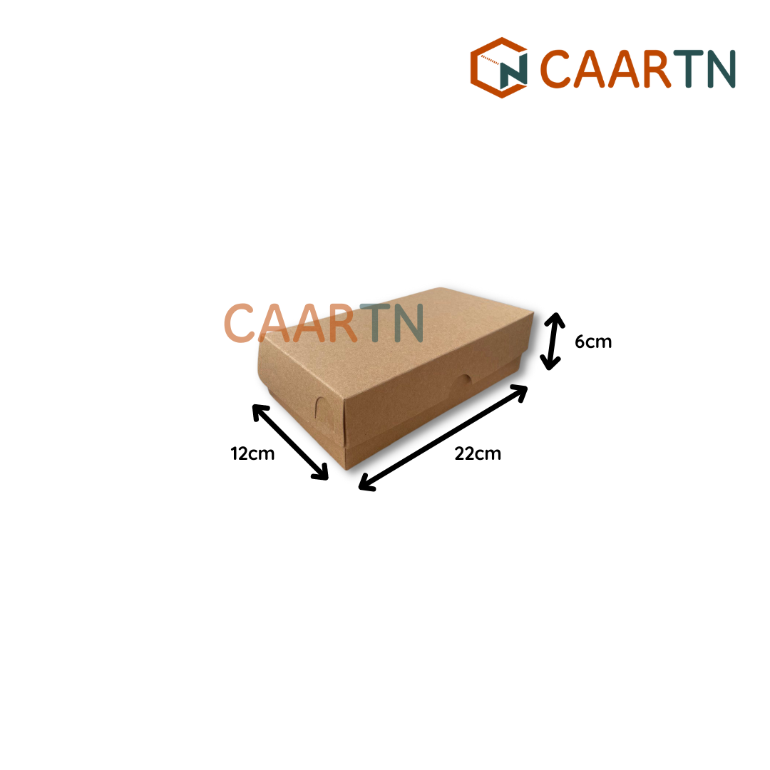 Food-safe 22cm Rectangle Plain Box (2 colours) - 10pcs | 50pcs-CAARTN