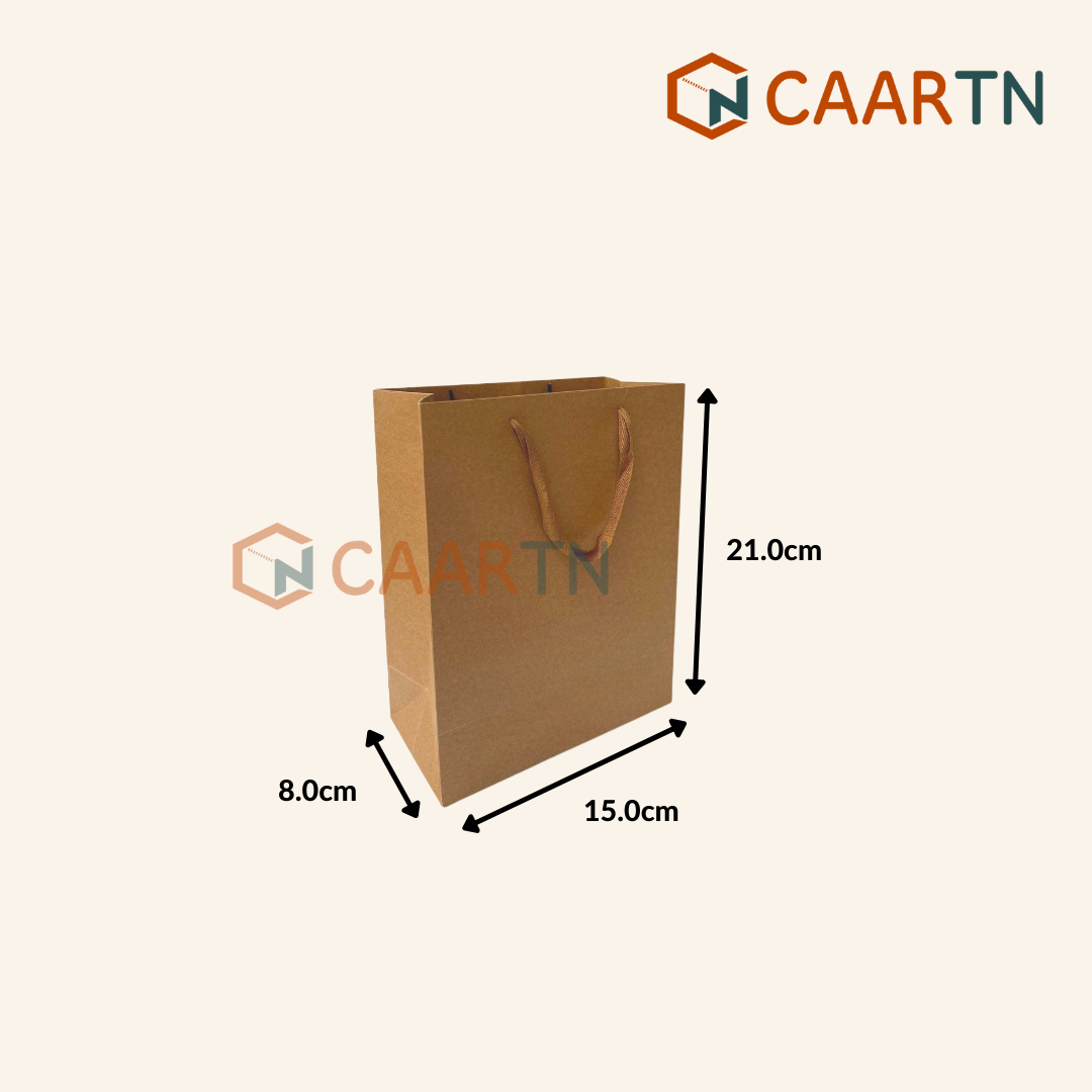 Kraft Rectangle Paper Bag Rec (XS) - 10pcs/pkt-CAARTN