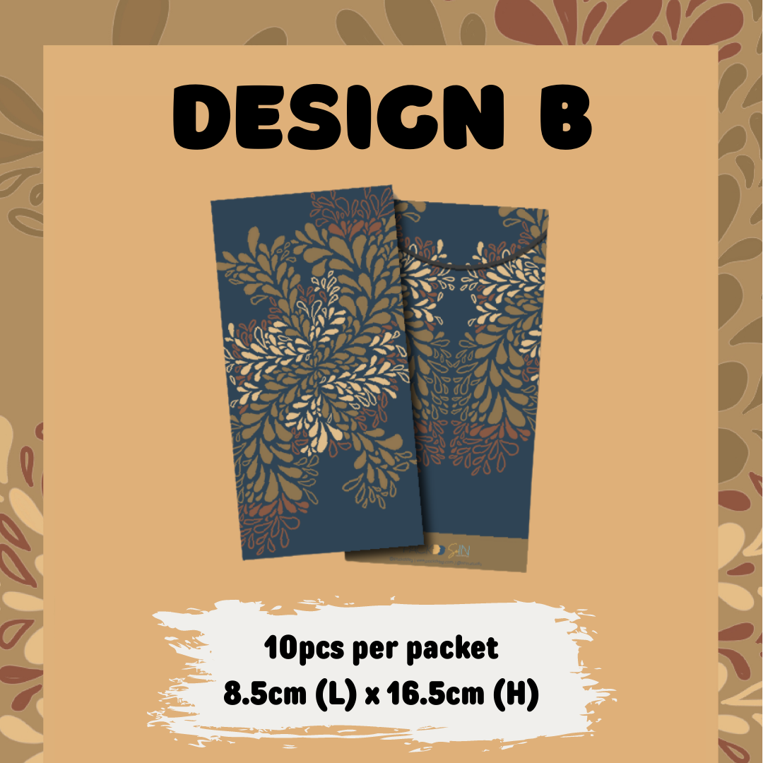 150GSM Batik Design Money Envelopes - 10pcs/pkt-CAARTN